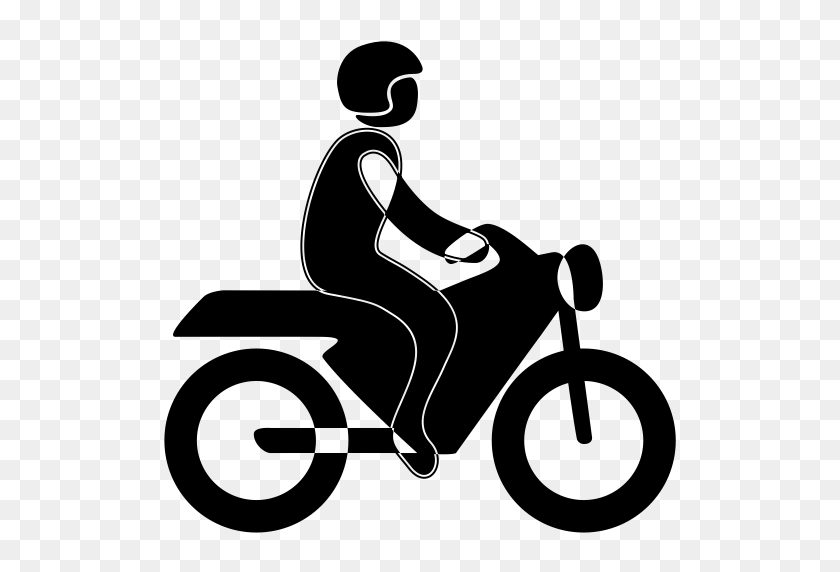512x512 Motorcycle Taxi, Motorcycle, Scooter Icon With Png And Vector - Scooter Clipart Black And White