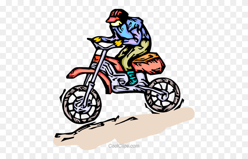 479x480 Motorcyclist Royalty Free Vector Clip Art Illustration - Dirt Clipart