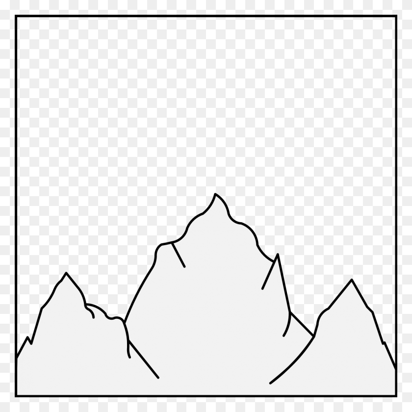 1366x1366 Mountain - Mountain Silhouette PNG