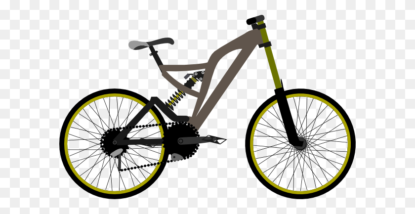 600x373 Mountain Bike Clip Art Free Vector - Bike Tire Clipart
