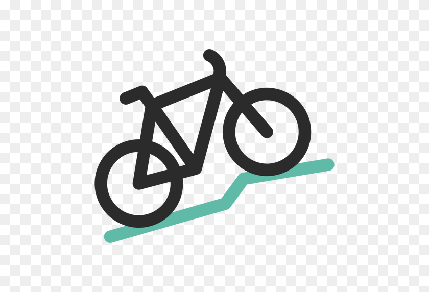 512x512 Цветной Значок Инсульта Для Горного Велосипеда - Клипарт Для Горного Велосипеда