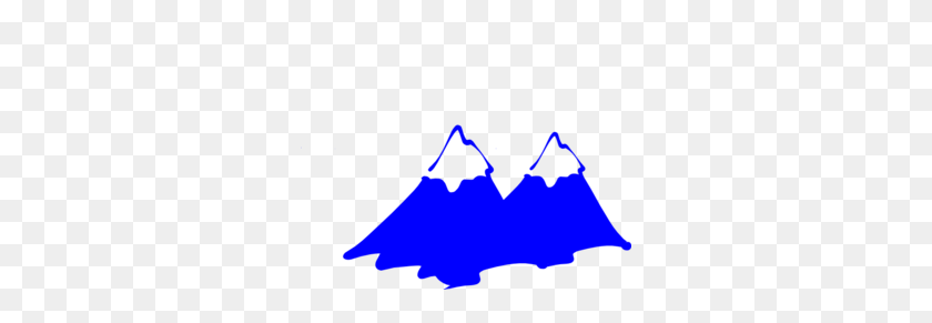 298x231 Mountain Blue Logo Clipart - Montaña Vector Png