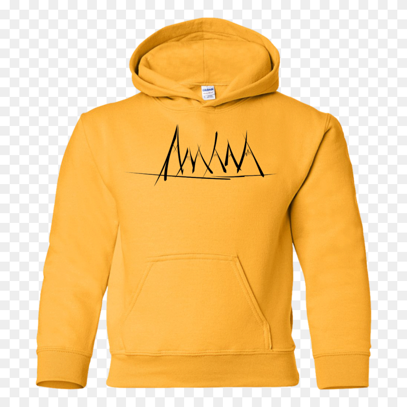 1155x1155 Mountain Brush Strokes Youth Hoodie Pop Up Tee - Gold Brush Stroke PNG