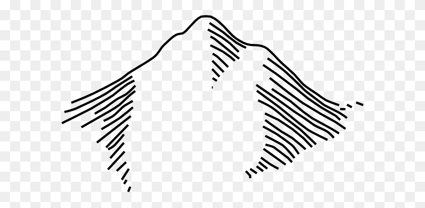 600x352 Mountain Clip Art - Map Clipart Black And White