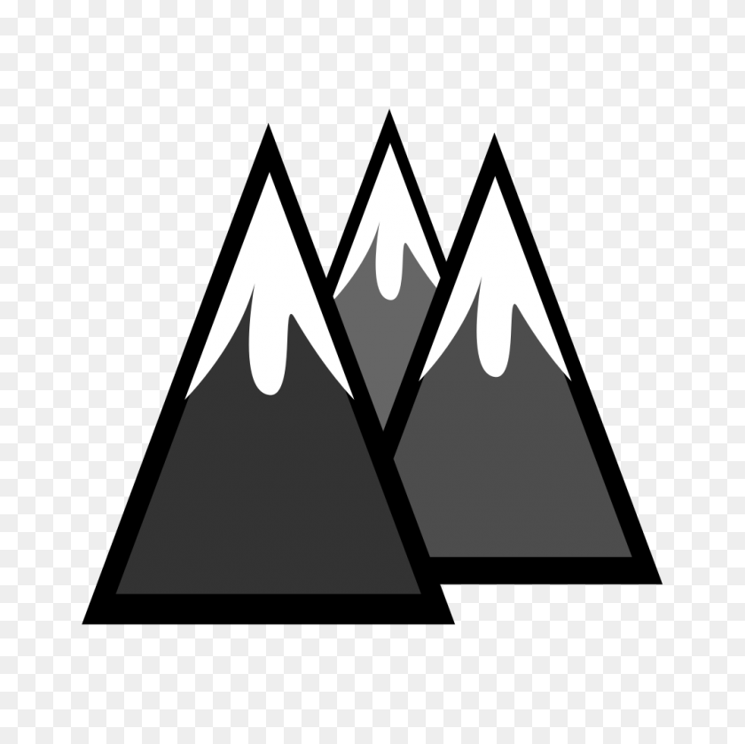 1000x1000 Mountain Clip Art - Hill Clipart Black And White