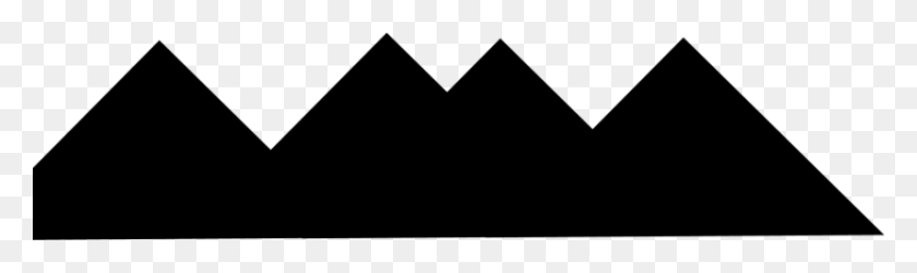 830x203 Mountain Clipart - Mountains Black And White Clipart