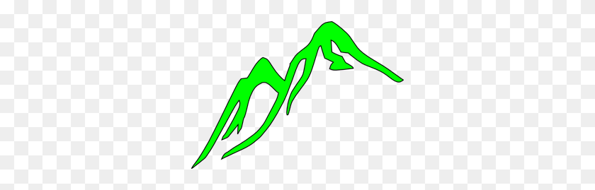 300x209 Mountain Outline Green Png Clip Arts For Web - Mountain Outline PNG