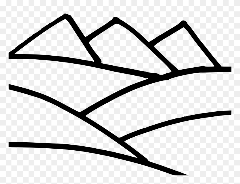 2400x1800 Mountain Outlines Simpler Icons Png - Mountain Outline PNG