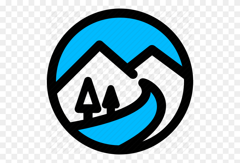 512x512 Mountain, River, Valley Icon - River PNG