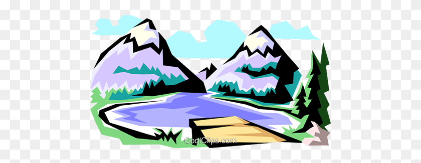 480x267 Mountain Scenes Royalty Free Vector Clip Art Illustration - Mountain Range Clipart