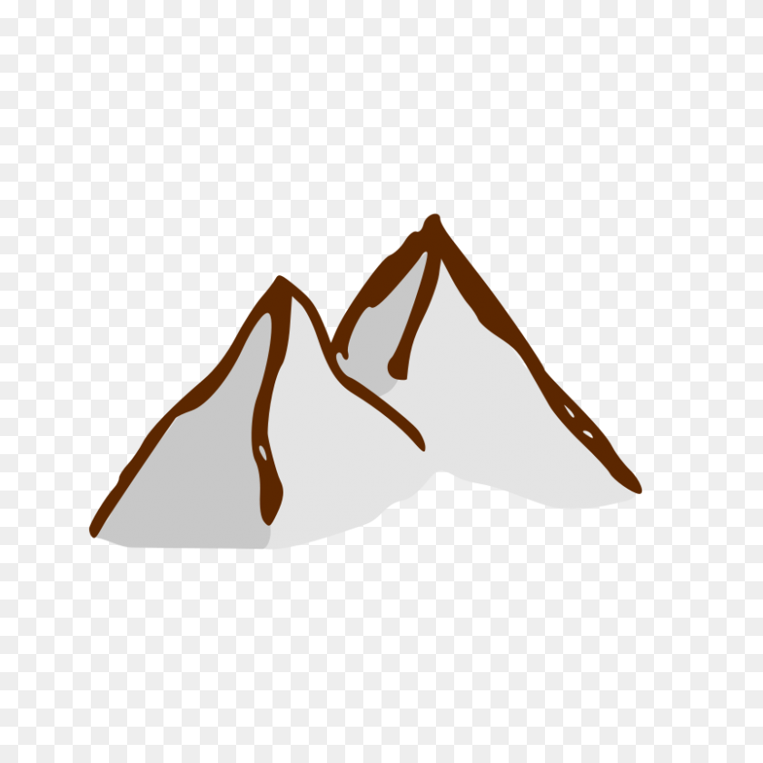 800x800 Mountain Silhouette Clip Art - Simple Mountain Clipart