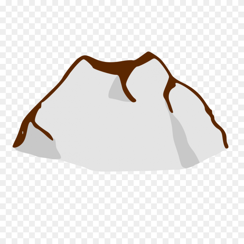 800x800 Mountain Silhouette Clip Art - Mountain Top Clipart