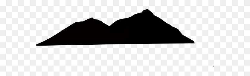 600x195 Montaña Silouette Cliparts Download - Montaña Clipart En Blanco Y Negro