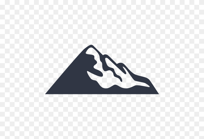 512x512 Senderismo De Montaña En La Nieve - La Montaña De La Silueta Png