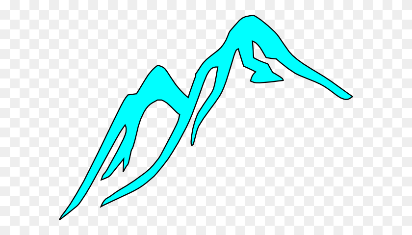 Mountain Tops Covered With Ice Clip Art - Mountain Top Clipart