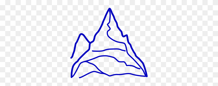 298x273 Mountains Silhouette Clip Art - Mountain Peak Clipart
