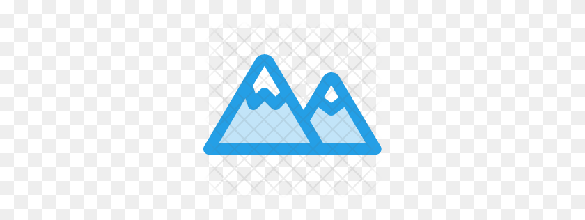 256x256 Mountan - Contorno De Montaña Png