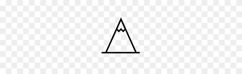 200x200 Mountans Noun Project - Mountain Outline PNG