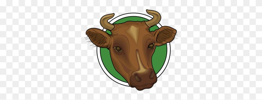 300x261 Cabeza De Vaca Montada Png, Clipart Para Web - Bull Face Clipart