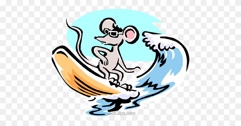 480x379 Mouse Cartoon Surfing Mouse Royalty Free Vector Clip Art - Free Surfing Clipart