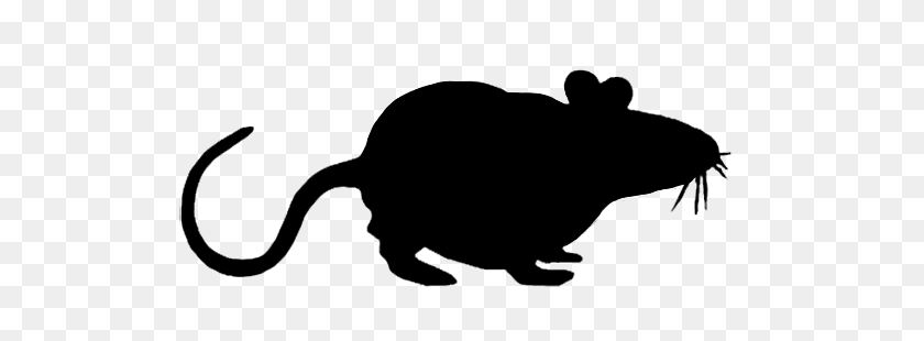531x250 Mouse Clipart Silhouette - Mice Clipart Black And White