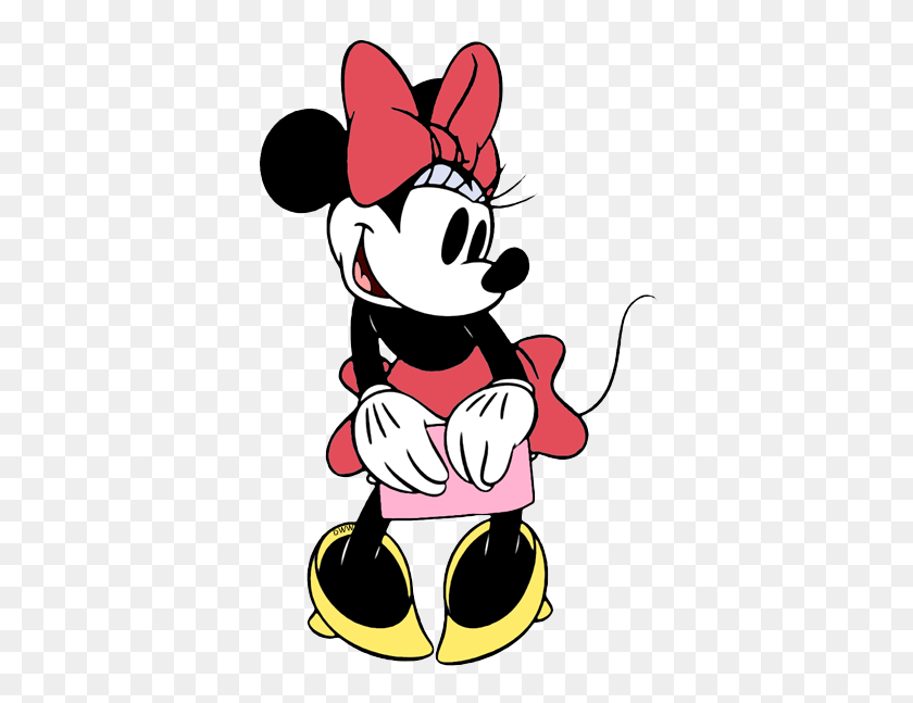 381x587 Mouse Clipart Vintage - Minnie Mouse Esquema Clipart
