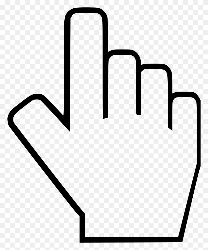 804x980 Mouse Cursor Hand Png Icon Free Download - Cursor Hand PNG