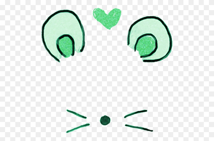 517x495 Mouse Green Filter Cute - Snow Filter PNG