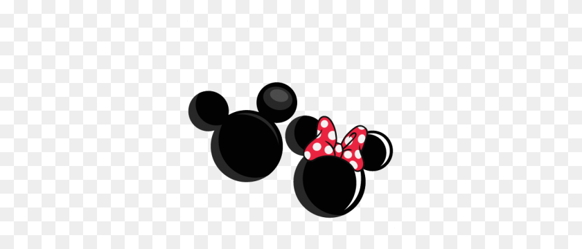 300x300 Mouse Head Set For Scrapbooking Silhouette - Minnie Mouse Head PNG