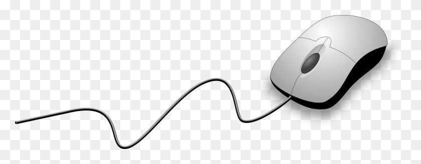 2400x825 Mouse In Computer Clipart - Mouse Clipart Black And White