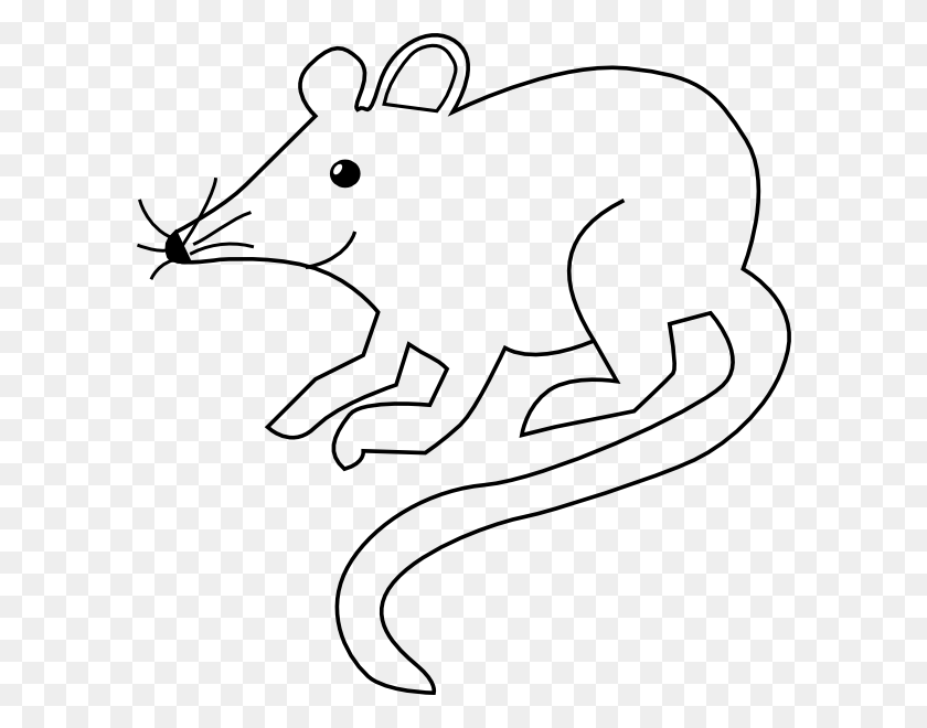 594x600 Mouse Outline Clip Art - Mouse Clipart Black And White
