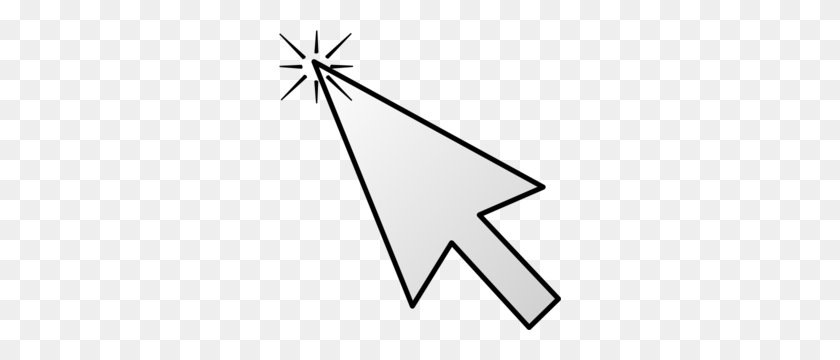282x300 Mouse Pointer With Clicked Flashes Clip Art - Mouse Pointer PNG