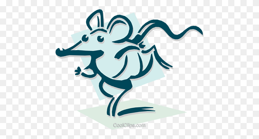 480x392 Mouse Running Concept Royalty Free Vector Clip Art Illustration - Concept Clipart