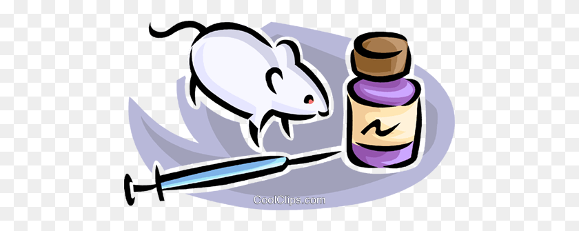 480x275 Mouse With Drugs Royalty Free Vector Clip Art Illustration - Science Lab Clipart
