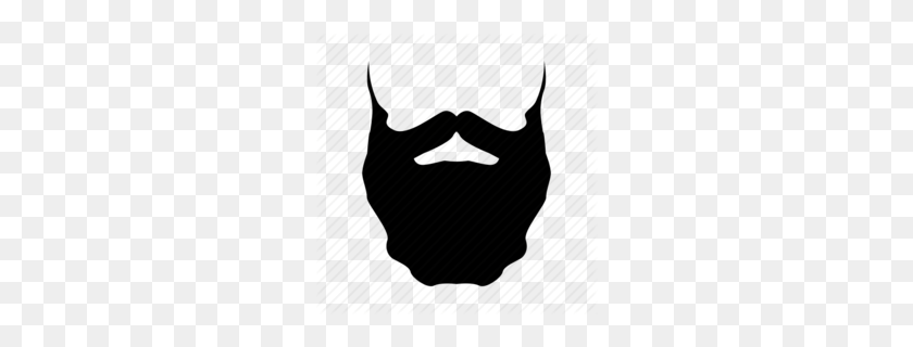 260x260 Moustache And Goatee Clipart - Handlebar Mustache PNG
