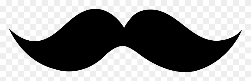 8323x2276 Moustache Black Clip Art - Black Bow Tie Clipart