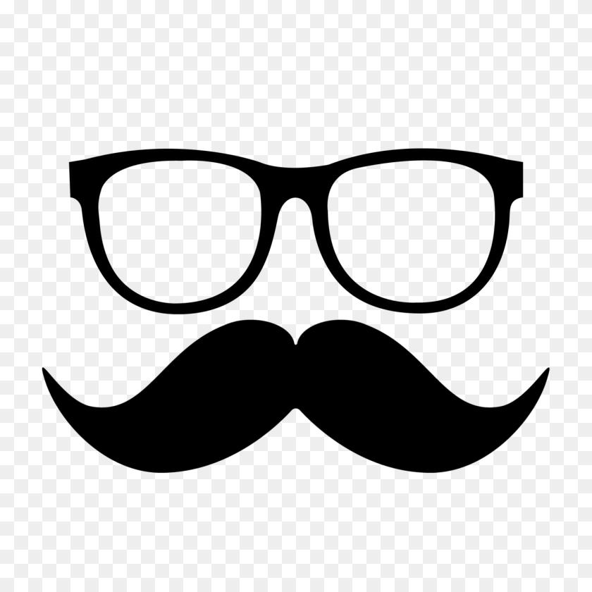1280x1280 Bigote Hipster Barba Clipart - Gafas Hipster Png