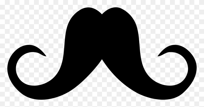 1524x750 Moustache Silhouette Beard Goatee Hair - Mustache Clipart