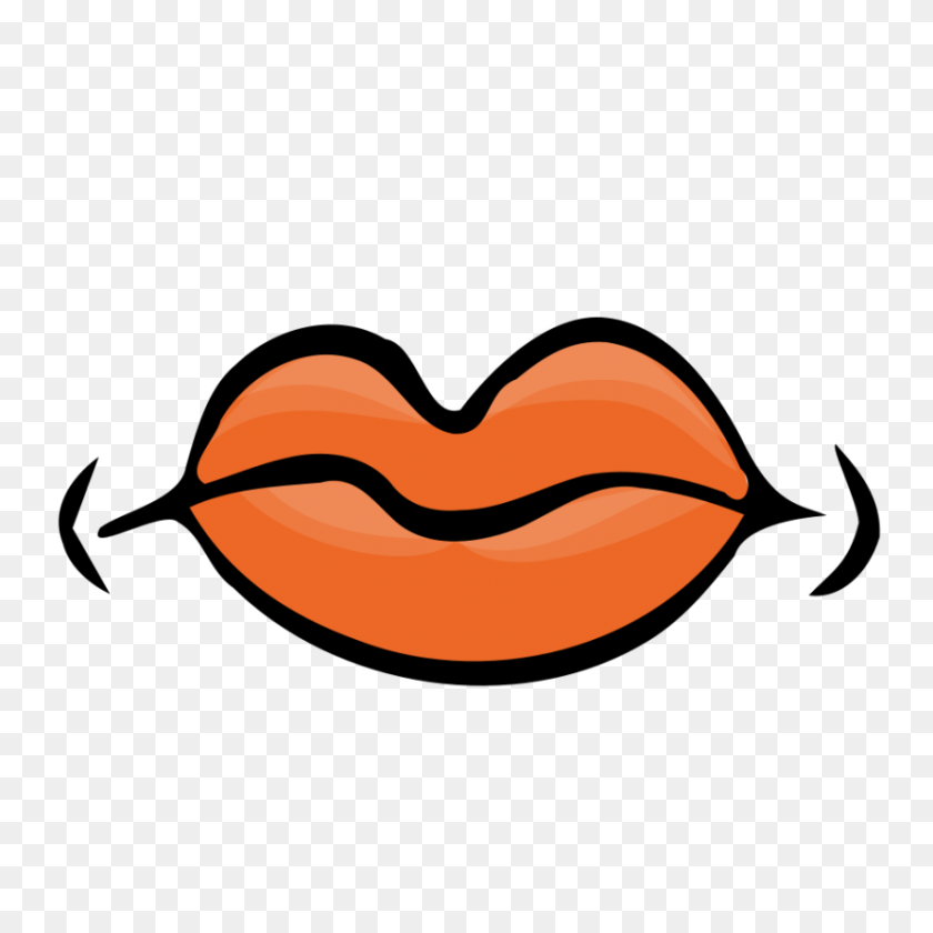 830x830 Mouth Clipart For Kids Black And White - Orange Clipart Black And White