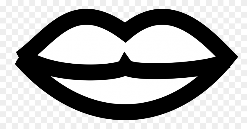 1536x750 Mouth Lip Kiss Download White - Lips Black And White Clipart