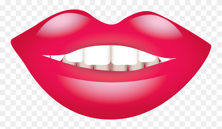 8000x4408 Mouth Png Clip Art - Pink Lips Clipart