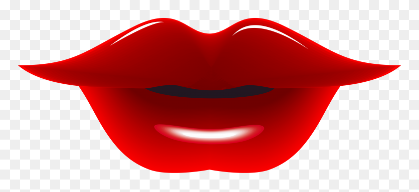 6248x2609 Mouth Png Clip Art - Red Lips PNG