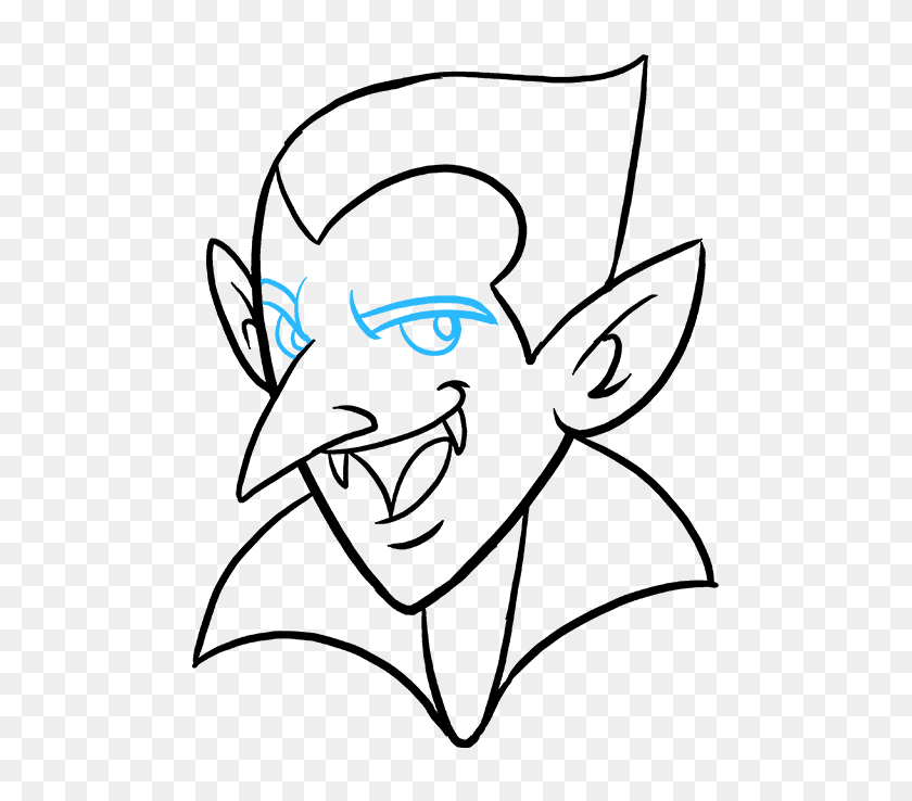 680x678 Mouth Step Vampire Nose Drawing Pictures - Vampire Teeth PNG
