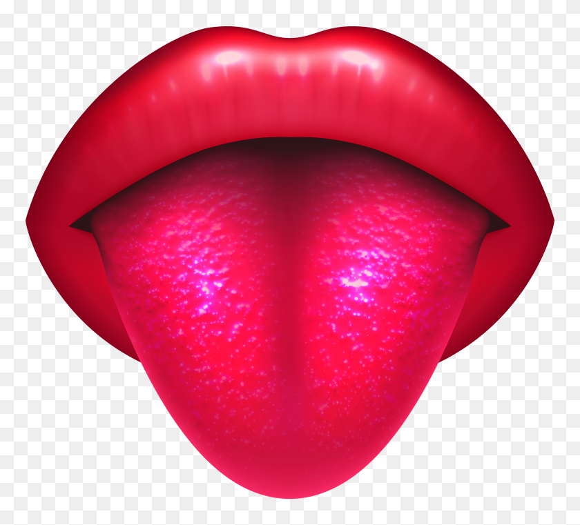 Mouth With Protruding Tongue Png Clip Art - Mouth Open Clipart