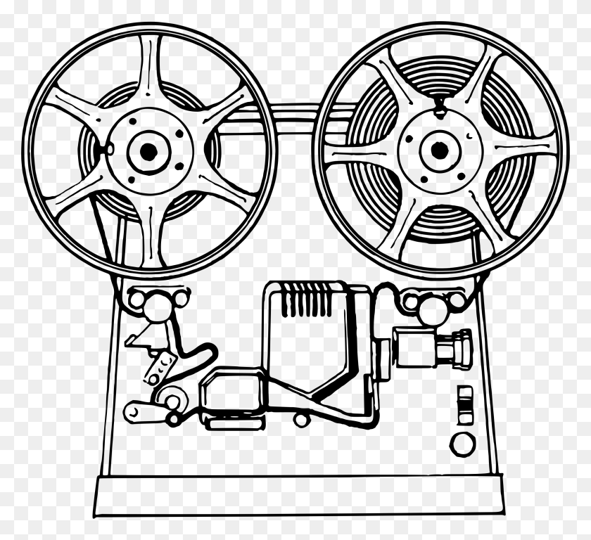 2399x2179 Movie And Film Projector Vector Clipart Image - Movie Clip Art Free