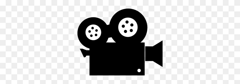 298x234 Movie Camera Clip Art - Movie Clipart Black And White