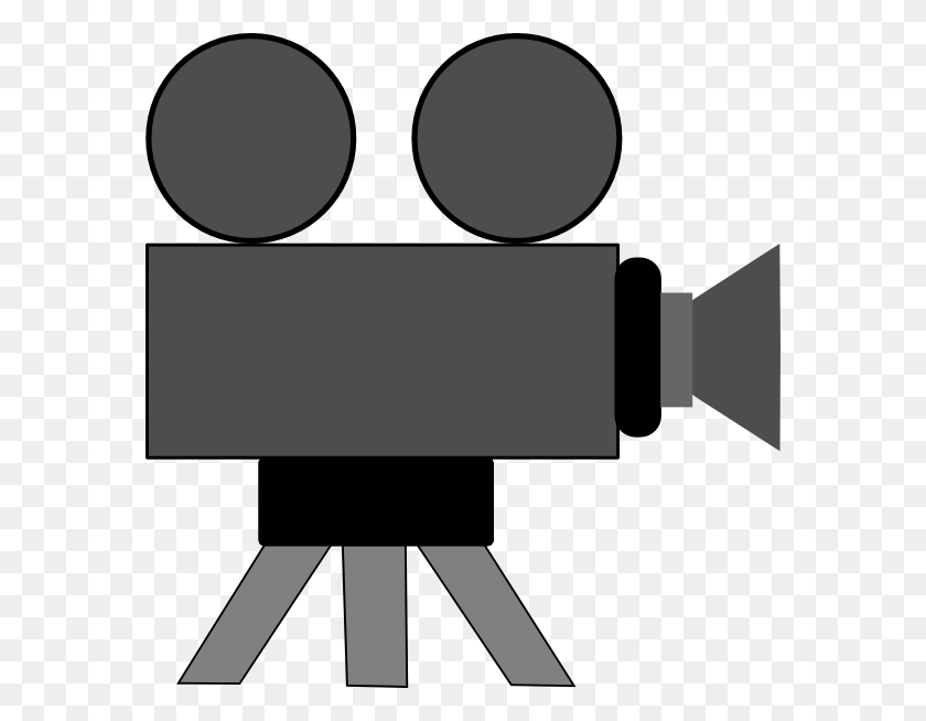 576x594 Movie Camera Clip Art Free Vector - Movie Clapper Clipart