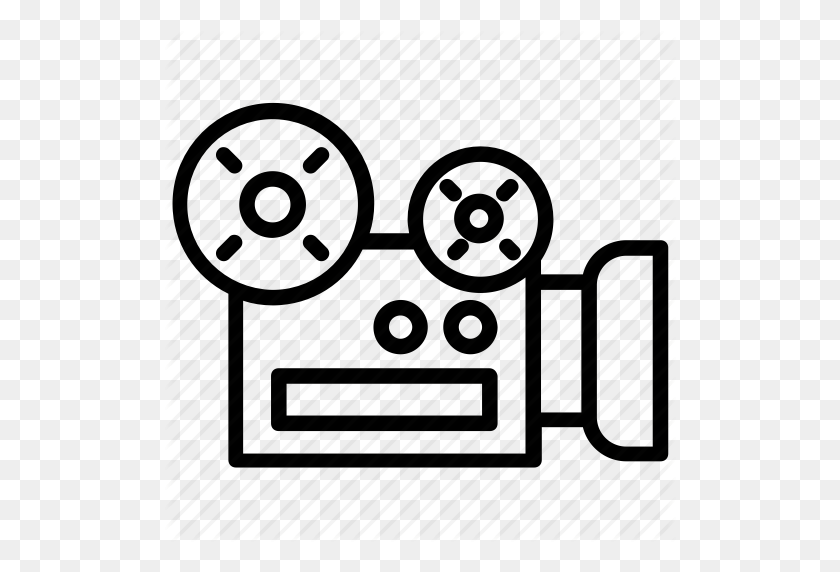 512x512 Кинокамера, Профессиональная Кинокамера, Съемка, Видеокамера - Клипарт Movie Clapper