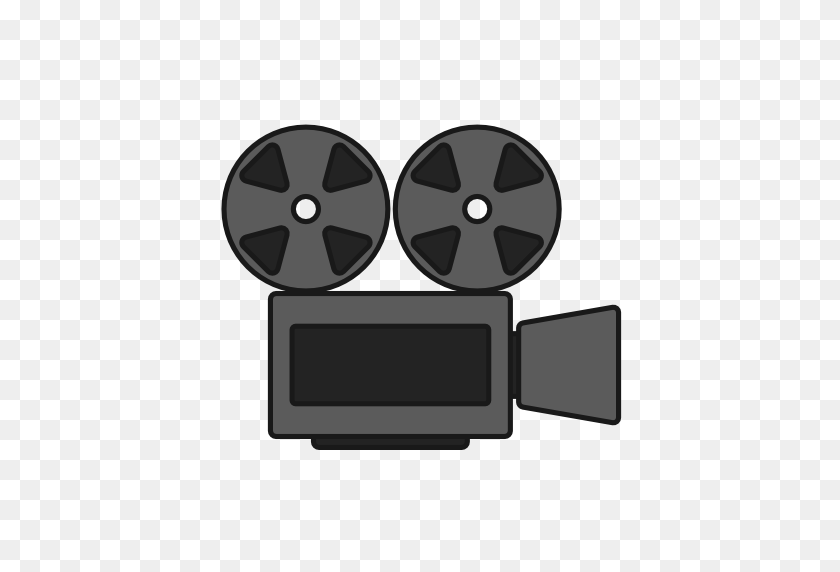 512x512 Movie, Cinema, Recording, Video, Film, Camera, Projector Icon Free - Film Camera PNG
