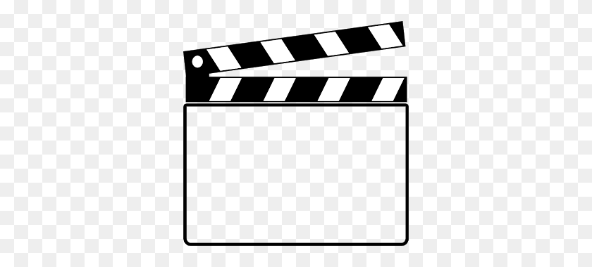 320x320 Movie Clapper Clip Art - Director Clipart